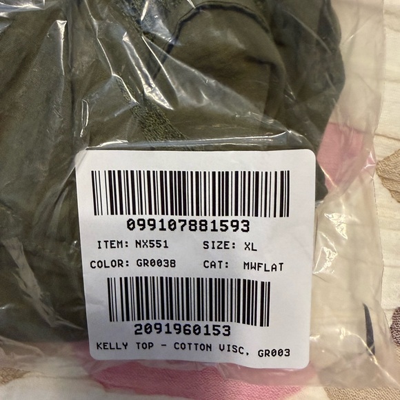 Madewell Kelly Pintucked Ruffled Puff-Sleeve Top Shirt NWT XL Olive Green - Picture 10 of 10